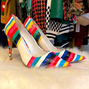 Brazil Rio Stripe High Heel Court Show